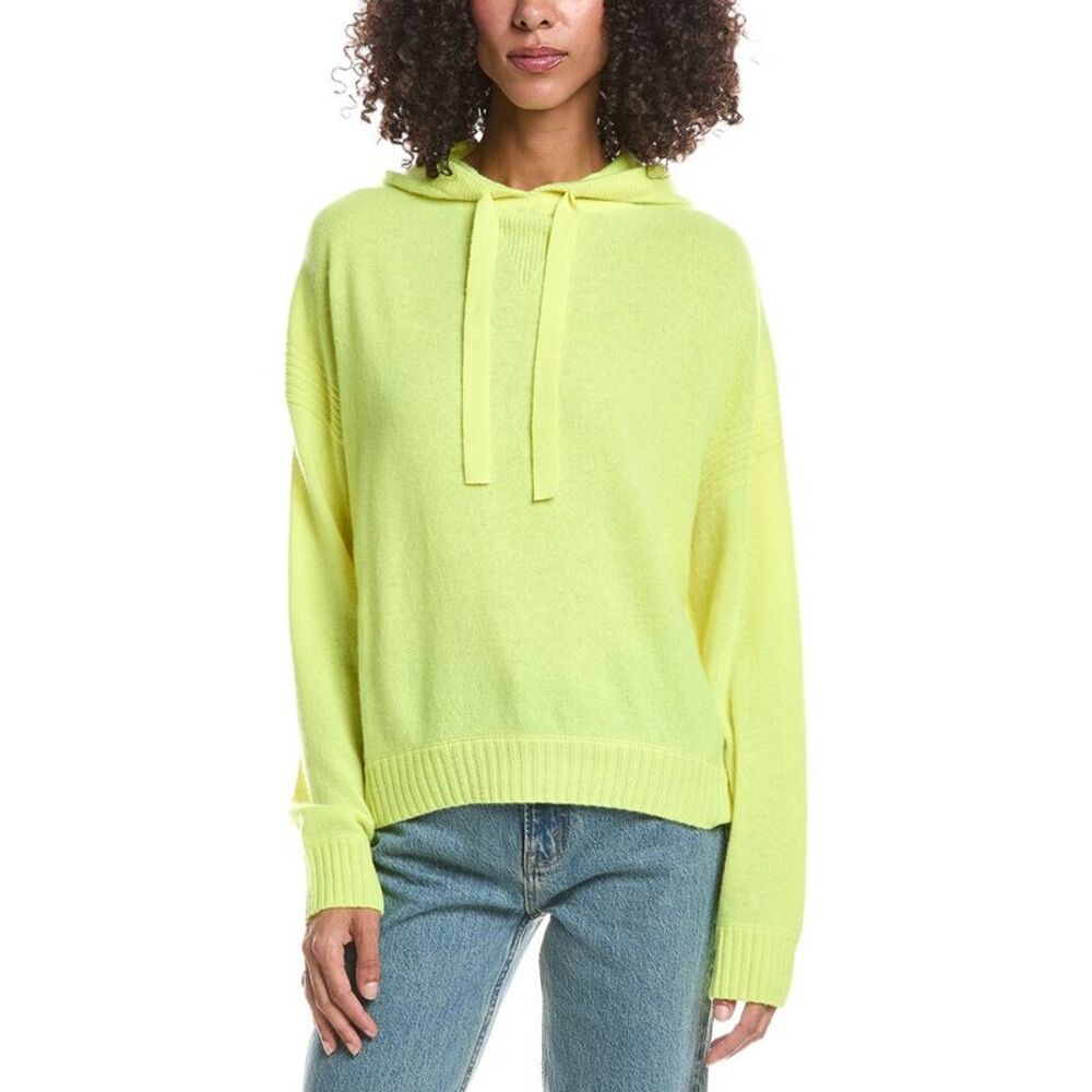 Brodie Cashmere Womens  Heather Ribbed 100% Cashmere Hoodie